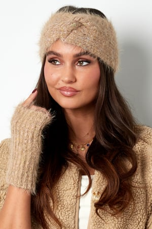 Winter headband frosty chic - Brown h5 Picture2